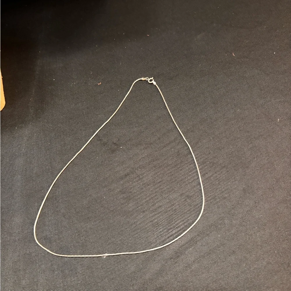 Sleek Sterling Silver Snake Chain Necklace - Picture 11 of 12